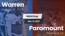 Matchup: Warren  vs. Paramount  2017