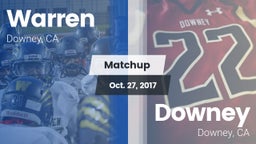 Matchup: Warren  vs. Downey  2017