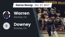 Recap: Warren  vs. Downey  2017