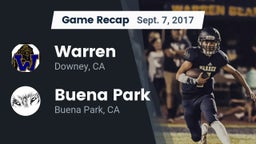 Recap: Warren  vs. Buena Park  2017