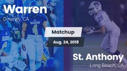 Matchup: Warren  vs. St. Anthony  2018