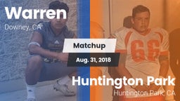 Matchup: Warren  vs. Huntington Park  2018