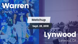 Matchup: Warren  vs. Lynwood  2018