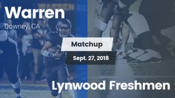 Matchup: Warren  vs. Lynwood Freshmen 2018