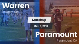 Matchup: Warren  vs. Paramount  2018