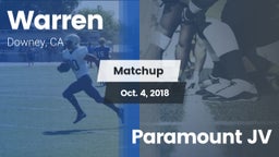 Matchup: Warren  vs. Paramount JV 2018