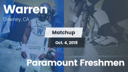 Matchup: Warren  vs. Paramount Freshmen 2018