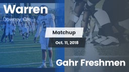 Matchup: Warren  vs. Gahr Freshmen 2018