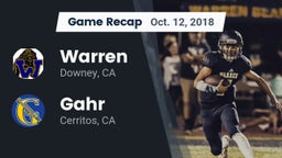 Recap: Warren  vs. Gahr  2018