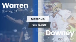 Matchup: Warren  vs. Downey  2018