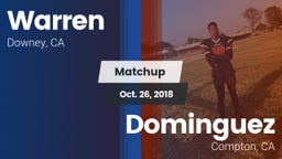 Matchup: Warren  vs. Dominguez  2018