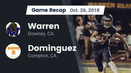 Recap: Warren  vs. Dominguez  2018
