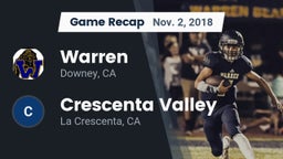 Recap: Warren  vs. Crescenta Valley  2018