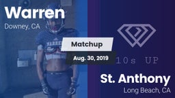 Matchup: Warren  vs. St. Anthony  2019