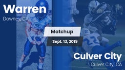 Matchup: Warren  vs. Culver City  2019