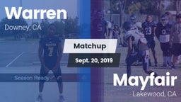 Matchup: Warren  vs. Mayfair  2019