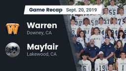 Recap: Warren  vs. Mayfair  2019