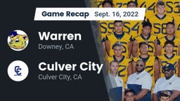 Recap: Warren  vs. Culver City  2022