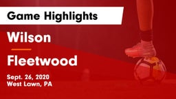 Wilson  vs Fleetwood  Game Highlights - Sept. 26, 2020