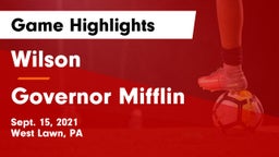 Wilson  vs Governor Mifflin  Game Highlights - Sept. 15, 2021
