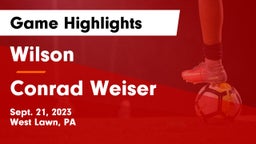 Wilson  vs Conrad Weiser  Game Highlights - Sept. 21, 2023