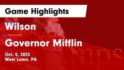 Wilson  vs Governor Mifflin   Game Highlights - Oct. 5, 2023