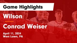 Wilson  vs Conrad Weiser  Game Highlights - April 11, 2024