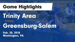 Trinity Area  vs Greensburg-Salem  Game Highlights - Feb. 20, 2018