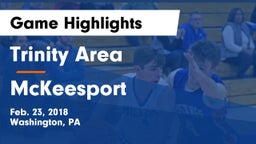 Trinity Area  vs McKeesport  Game Highlights - Feb. 23, 2018
