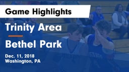 Trinity Area  vs Bethel Park  Game Highlights - Dec. 11, 2018