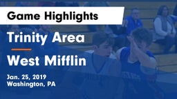 Trinity Area  vs West Mifflin  Game Highlights - Jan. 25, 2019