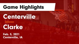 Centerville  vs Clarke  Game Highlights - Feb. 5, 2021