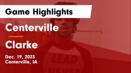 Centerville  vs Clarke  Game Highlights - Dec. 19, 2023