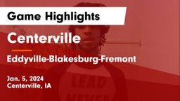 Centerville  vs Eddyville-Blakesburg-Fremont Game Highlights - Jan. 5, 2024