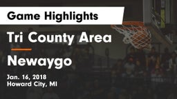 Tri County Area  vs Newaygo  Game Highlights - Jan. 16, 2018