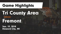 Tri County Area  vs Fremont  Game Highlights - Jan. 19, 2018