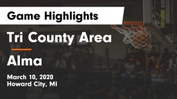 Tri County Area  vs Alma  Game Highlights - March 10, 2020