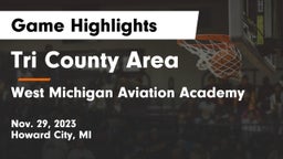 Tri County Area  vs West Michigan Aviation Academy Game Highlights - Nov. 29, 2023