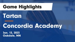 Tartan  vs Concordia Academy Game Highlights - Jan. 13, 2023