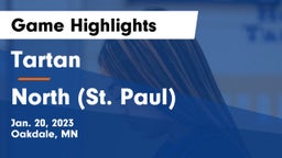 Tartan  vs North (St. Paul)  Game Highlights - Jan. 20, 2023