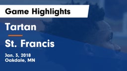 Tartan  vs St. Francis  Game Highlights - Jan. 3, 2018