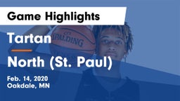 Tartan  vs North (St. Paul)  Game Highlights - Feb. 14, 2020