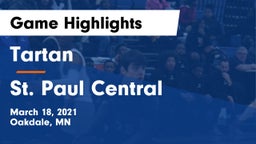 Tartan  vs St. Paul Central  Game Highlights - March 18, 2021