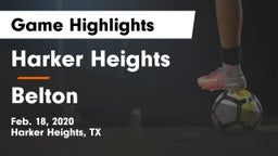 Harker Heights  vs Belton  Game Highlights - Feb. 18, 2020