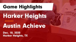 Harker Heights  vs Austin Achieve Game Highlights - Dec. 18, 2020