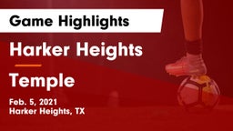 Harker Heights  vs Temple  Game Highlights - Feb. 5, 2021