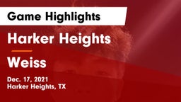 Harker Heights  vs Weiss  Game Highlights - Dec. 17, 2021