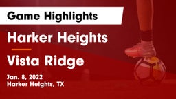 Harker Heights  vs Vista Ridge  Game Highlights - Jan. 8, 2022