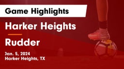 Harker Heights  vs Rudder  Game Highlights - Jan. 5, 2024