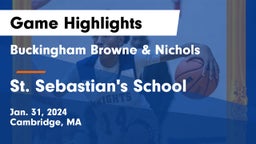 Buckingham Browne & Nichols  vs St. Sebastian's School Game Highlights - Jan. 31, 2024
